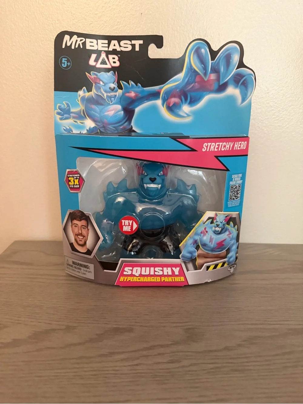 MrBeast Lab Hypercharged Panther Stretchy Hero Squishy Toy NEW